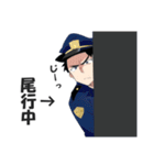 男性警察官のスタンプ（個別スタンプ：25）