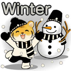 [LINEスタンプ] 可愛いとらさん ♡ 冬のほっこり編