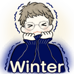 [LINEスタンプ] ベビーフェイスのシニアちゃん♡ほっこり冬