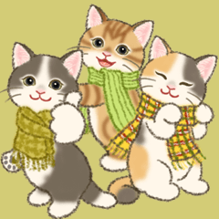 [LINEスタンプ] 冬の猫にゃんスタンプ