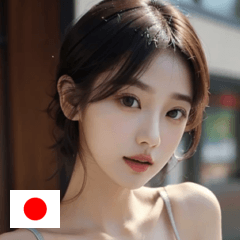[LINEスタンプ] JP 短い髪の日本の女の子