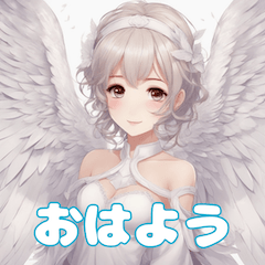 [LINEスタンプ] かわいいクラフト風の天使