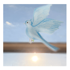 [LINEスタンプ] 青い鳥が運ぶ空からのメッセージ